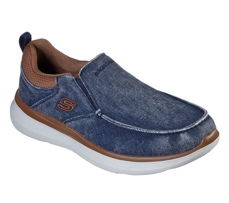 Skechers Herr Marinblå Slip On - Delson 2.0 - Larwin - Sverige (LPGAI-0415)